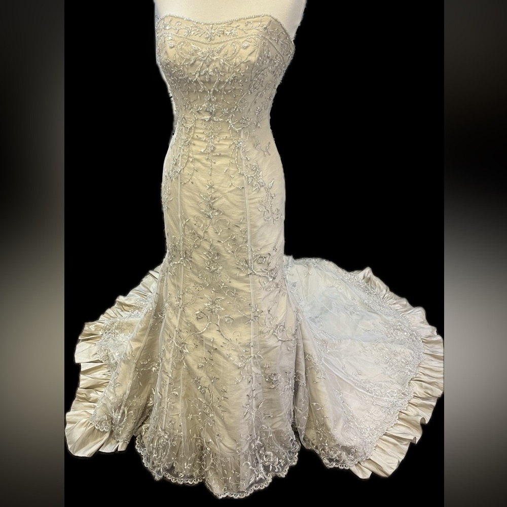 Mori Lee by Madeline Gardner Beaded Strapless Gown